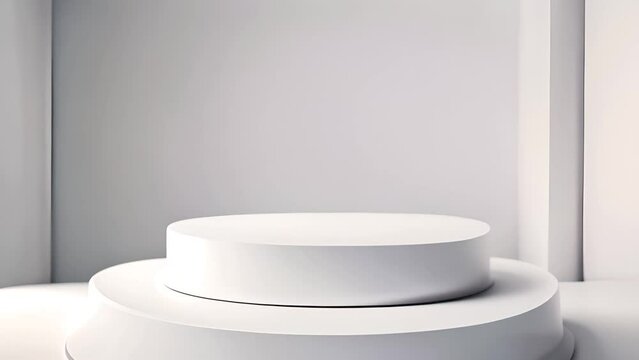 White Podium Product Presentation Generative AI