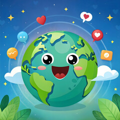 happy earth day social media post