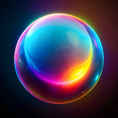 gradient neon color sphere round holographic grad