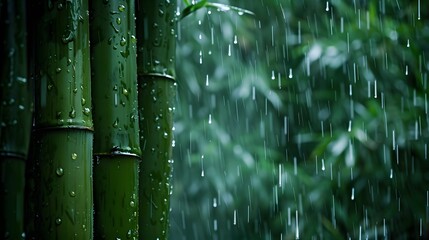 Bamboo in the Rain
