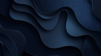 Abstract background with dark blue gradient and curved shapes
