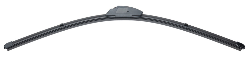 Car wipers. Replacing old on new windshield wipers. Single wiper blade for wet windshield. Car...