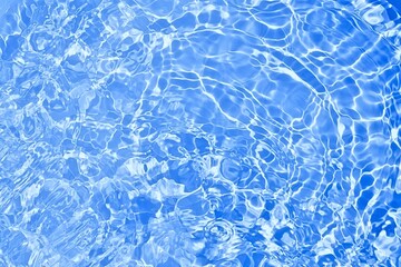 blue wavy water texture for summer background. Transparent blue clear water surface texture. Water...