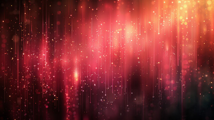 Abstract red and orange background with vertical glowing lines and particles