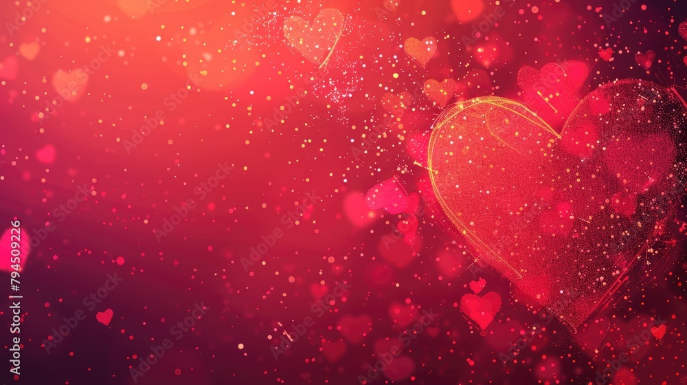 Poster abstract heart background with space for text