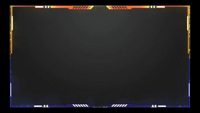 Elegant blue and orange combination for the screen frame