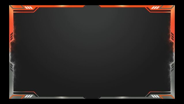 Stunning Orange and Gray, Frame Screen Overlay