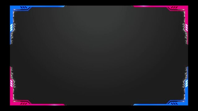 Overlay Frame Red and Blue neon