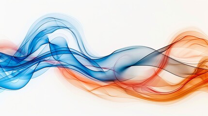 Fluid Motion of Blue and Red Curves in Modern Abstraction