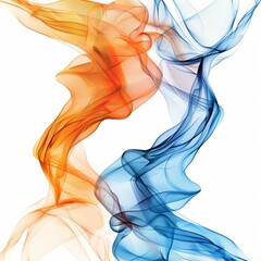 Fototapeta premium Fluid Motion of Blue and Red Curves in Modern Abstraction