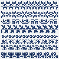 Embroidery Border Vector Leaf