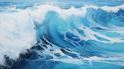 Soothing Sea Wave Artwork for Meditation and Relaxation