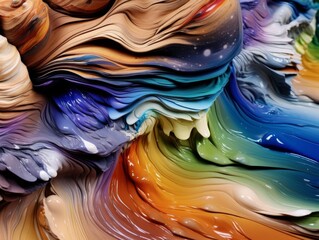 Vibrant Swirling Abstract Artwork