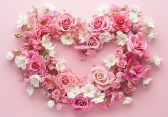 Romantic Heart-Shaped Floral Arrangement