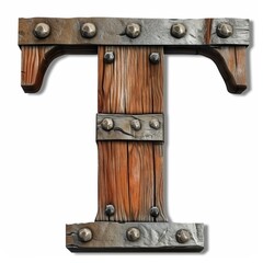 Rustic Wooden Letter T