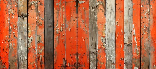 Vibrant Rustic Charm: Orange Wooden Planks Background Adds Warmth and Texture to Your Design Palette, Perfect for Creative Projects and Interior Inspirations