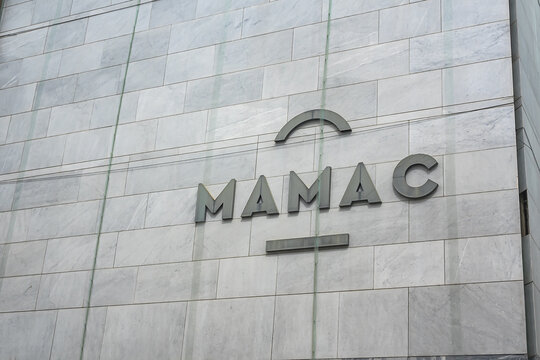 Museum of Modern and Contemporary Art (Musee d'art moderne et d'art contemporain, MAMAC, 1990) in Nice. MAMAC designed by architects Yves Bayard and Henri Vidal. Nice, France. April 15, 2024.
