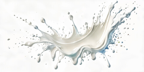A splash of white liquid against a light background, creating a dynamic and artistic effect.