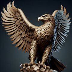 American golden eagle statue