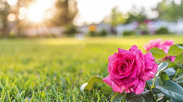 Beautiful Roses Roses in Full Bloom at Golden Hour