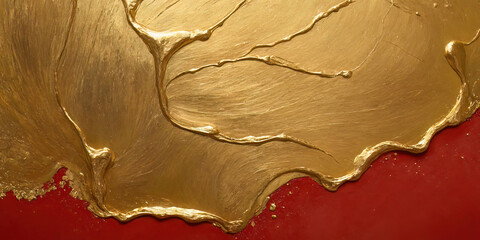 abstract painted texture background gold and red
