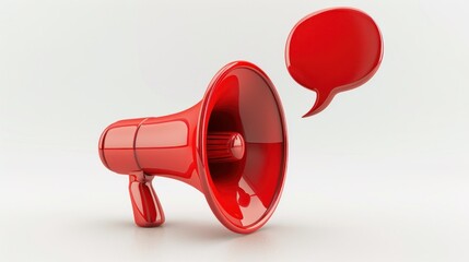 3d megaphone and speech bubble Ads