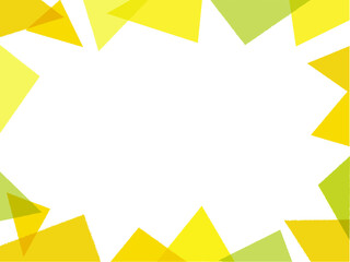 黄色の可愛い幾何学的フレーム　ひまわりカラー