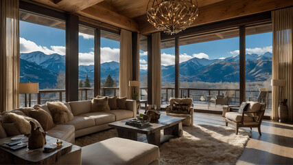 Luxury home with unique architecture in Aspen, Colorado

