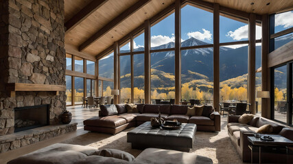 Luxury home with unique architecture in Aspen, Colorado
