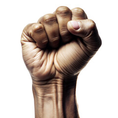 Close-up of a clenched fist showing determination and strength