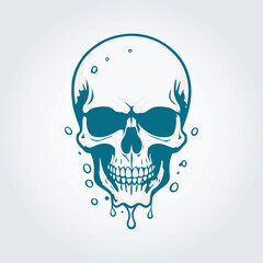 skull splash logo icon