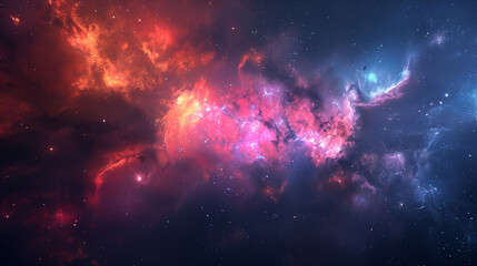 Fototapeta premium Cosmic Wonders: Psychedelic Colorful Galaxies