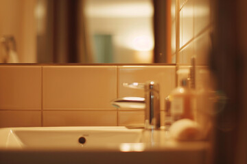 Obraz premium blurred photograph of Bathroom. outoffocus photograph