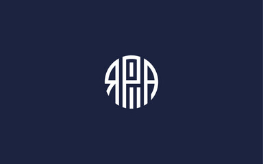 Obraz premium letter rpa with circle logo icon design vector design template inspiration