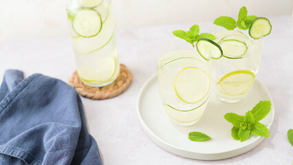 Water flavored with lemon
