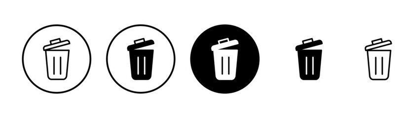 Trash icon vector isolated on white background. trash can icon. Delete icon vector