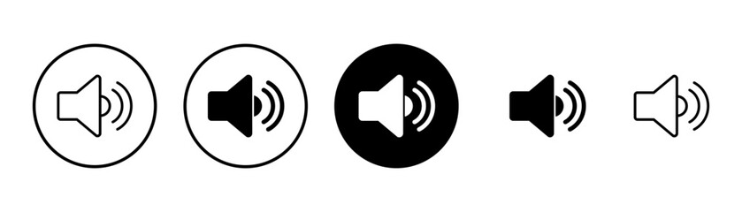 Speaker icon vector isolated on white background. Volume icon. Loudspeaker icon vector. Audio. Sound