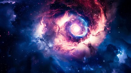 An intergalactic portal opening in the heart of a nebula, offering a gateway to uncharted worlds.