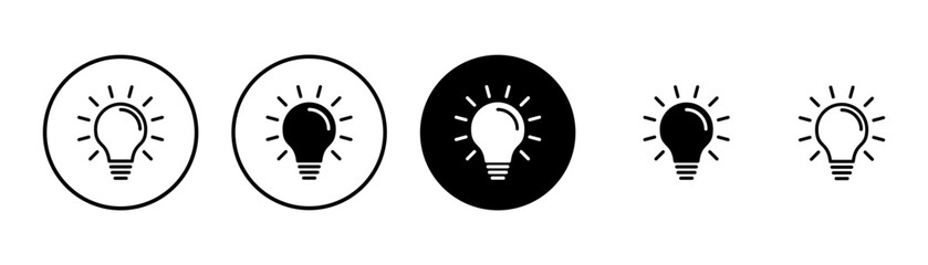 Lamp icon vector isolated on white background. Light bulb icon vector. Idea vector icon