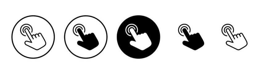 Hand cursor icon vector isolated on white background. Hand click icon. Finger pointer vector