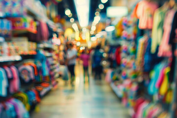 blurred photograph of crowded Store