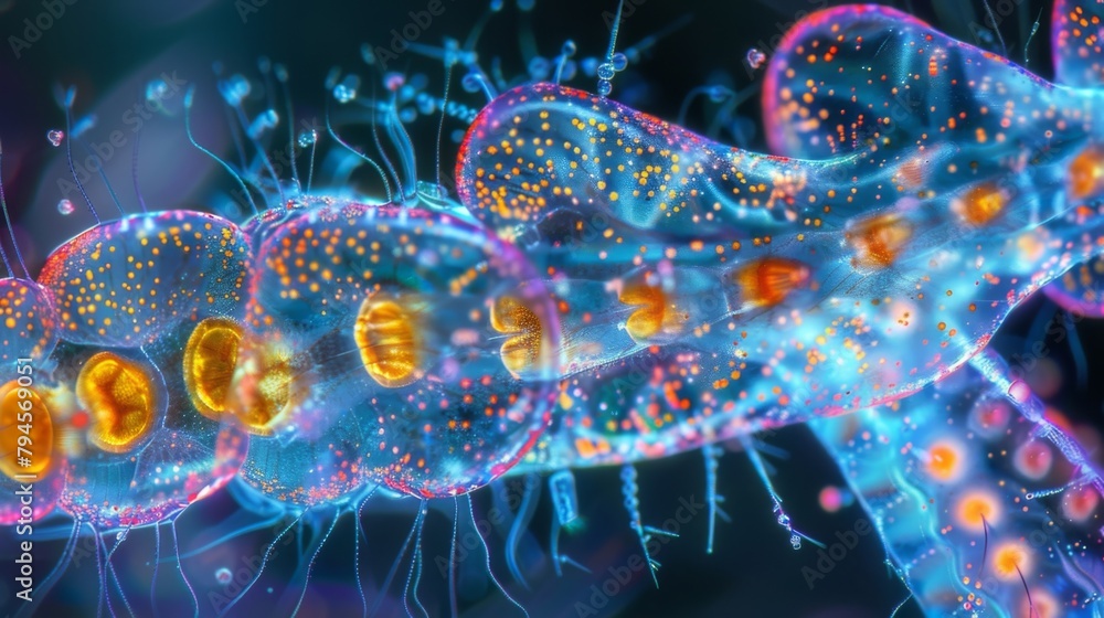 Poster a stunning image of a rotifers digestive system showcasing the various and specialized structures us