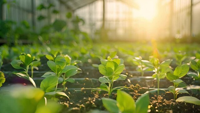 Organic smart farming, green and sustainable plantation concept
