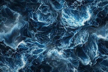 a close up of a blue and white marble texture