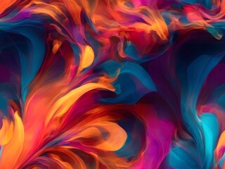 An explosive burst of abstract colorful shapes radiating outward in a dynamic display