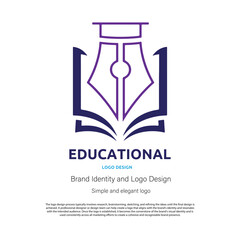 Teaching, education, and study logo design for graphic designer or web developer