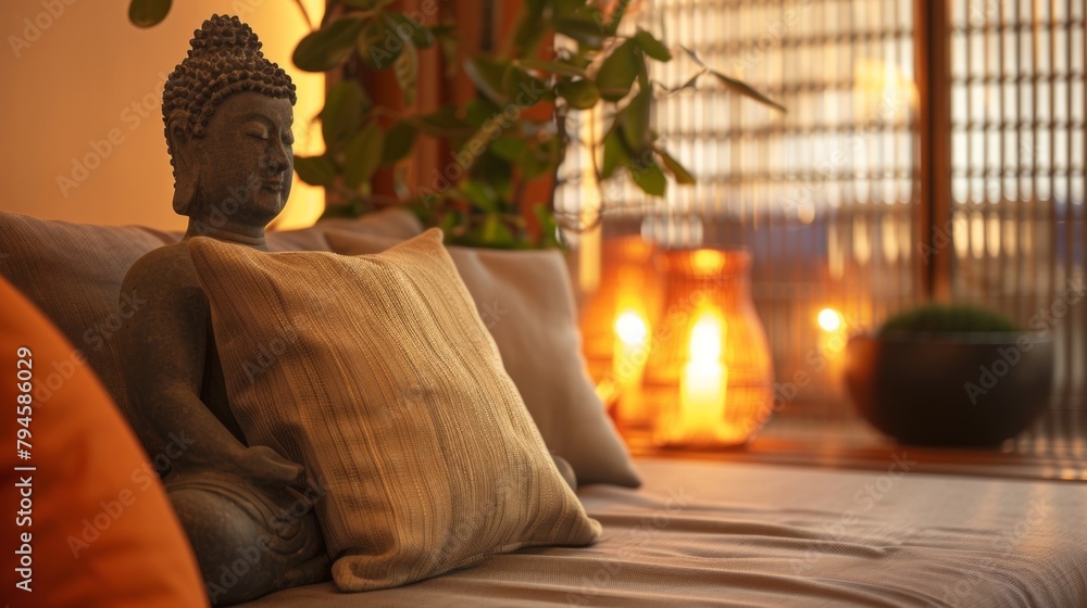 Poster after a long day of exploring guests can unwind and revitalize their minds in the meditation corner 