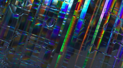 Abstract glass background with geometric modern technological forms 3d render - 794586493