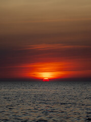 Landscape horizon viewpoint vertical summer season shore seabeach nobody wind wave cool holiday look calm big sunset sky twilight evening day time nature tropical coast beautiful ocean water travel