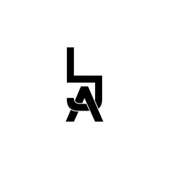 lja lettering initial monogram logo design